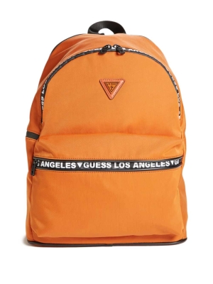 Orange Women's GUESS Quarto Nylon Backpacks | USA50YLVCO