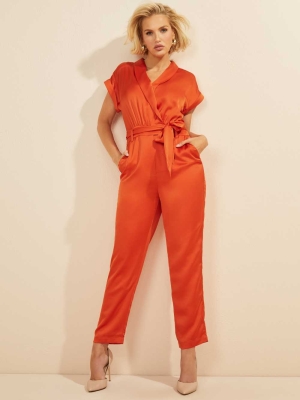 Orange Women's GUESS Sophie Jumpsuits | USA38KESJR