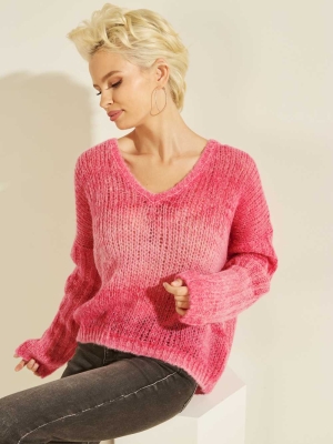 Pink Multicolor Women's GUESS Ariane Sweaters | USA50TVQOP