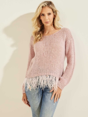 Pink Multicolor Women's GUESS Hannah Sweaters | USA05UYATM