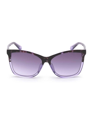 Purple Women's GUESS Purple Square Sunglasses | USA17PZTJE