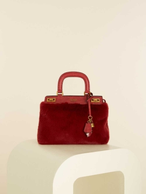 Red Women's GUESS Katey Luxe Satchels | USA62UIOLV