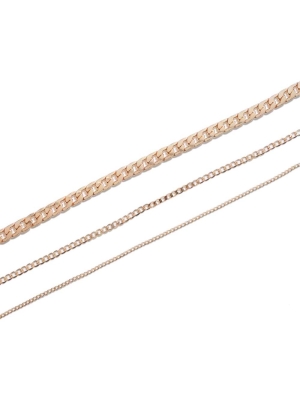 Rose Gold Women's GUESS Rose Gold-Link Chain Link Choker Set Necklace | USA65VJAUB