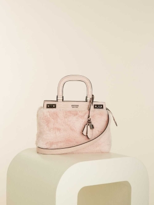 Rose Pink Women's GUESS Katey Luxe Satchels | USA98VKTLM