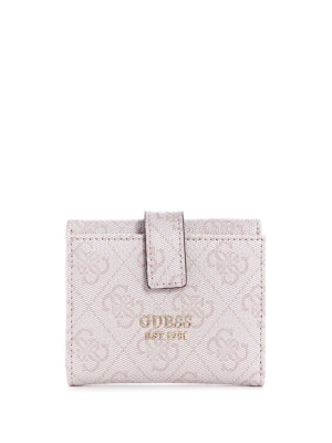 Silver Women's GUESS Alisa Petite Trifold Wallets | USA64NPKMY