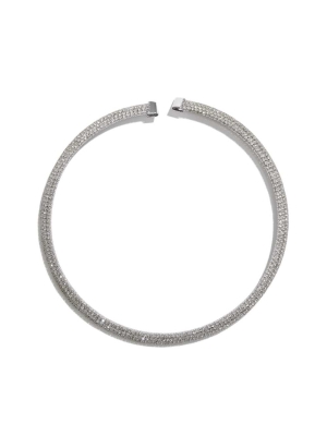 Silver Women's GUESS Silver-Tone Mesh Collar Necklace | USA92EJDIG