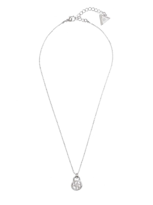 Silver Women's GUESS Silver-Tone Quattro G Necklace | USA73PXVBK