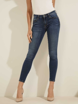 Wash Women's GUESS Sexy Curve Mid-Rise Skinny Jeans | USA61OIBGS