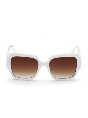 White Women's GUESS Addison Butterfly Sunglasses | USA26BQNPC