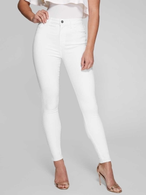 White Women's GUESS Stiletto No. 97 Skinny Jeans | USA14AYECK