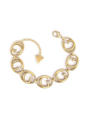 Yellow Gold Women's GUESS Gold-Tone Multi G Chain Bracelet | USA36IDAFC