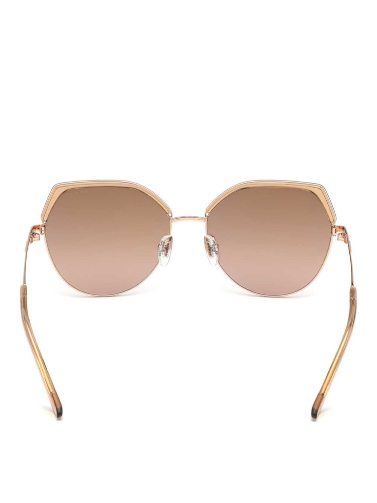 Apricot Women's GUESS Geometric Sunglasses | USA74KUEWD