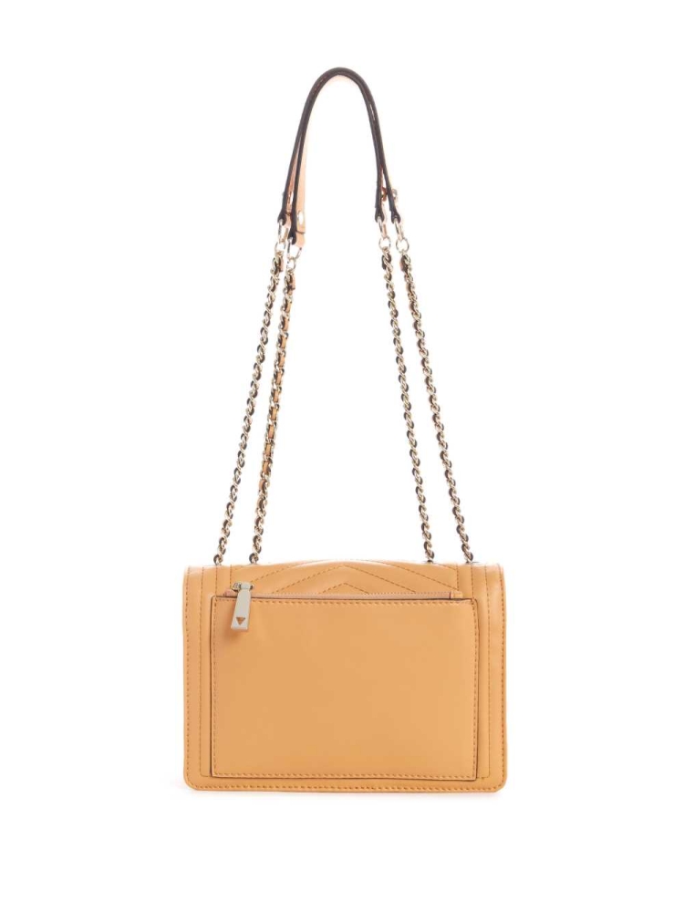 Apricot Women's GUESS Lida Convertible Crossbodies | USA45ZSAJI