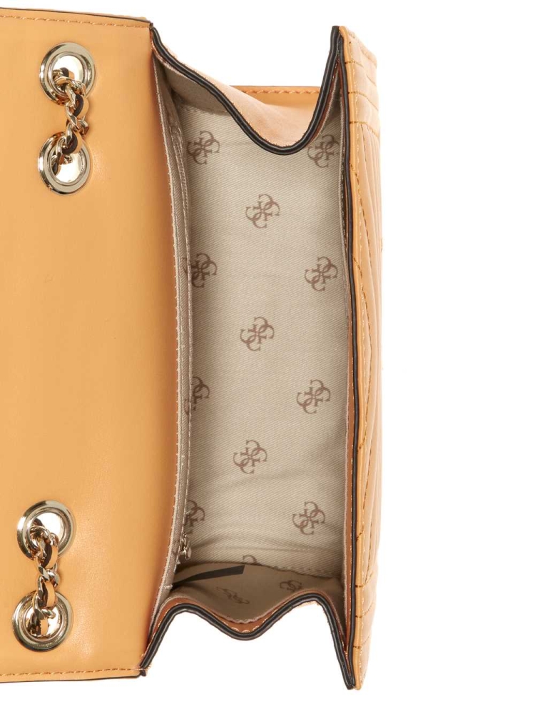 Apricot Women's GUESS Lida Convertible Crossbodies | USA45ZSAJI