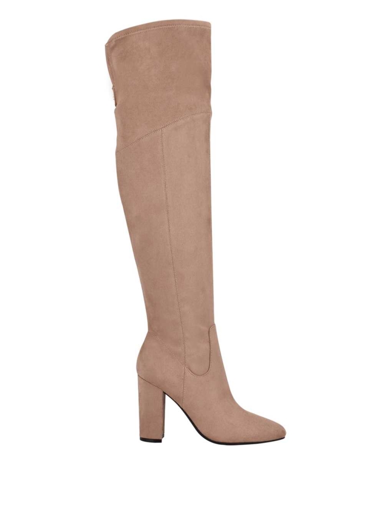 Beige Women's GUESS Mireya Over-The-Knee Boots | USA12QLFNX