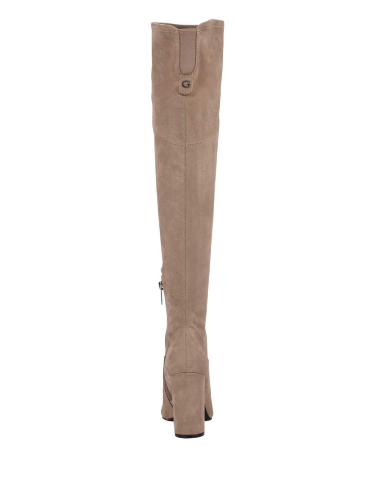 Beige Women's GUESS Mireya Over-The-Knee Boots | USA12QLFNX