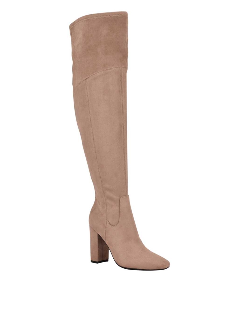 Beige Women\'s GUESS Mireya Over-The-Knee Boots | USA12QLFNX