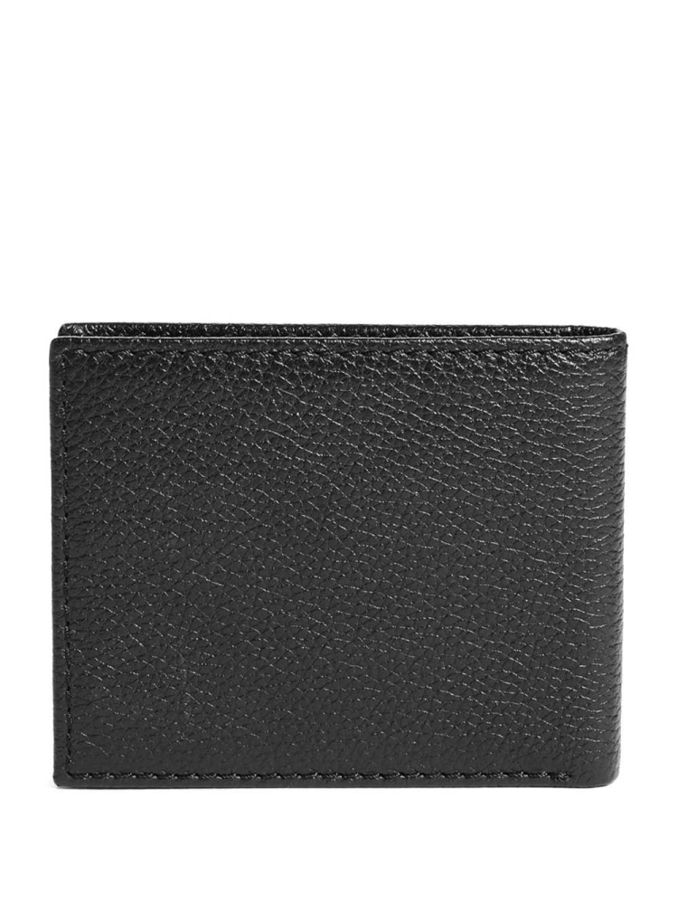 Black Men's GUESS Bishop Bifold Wallets | USA48XBTPS