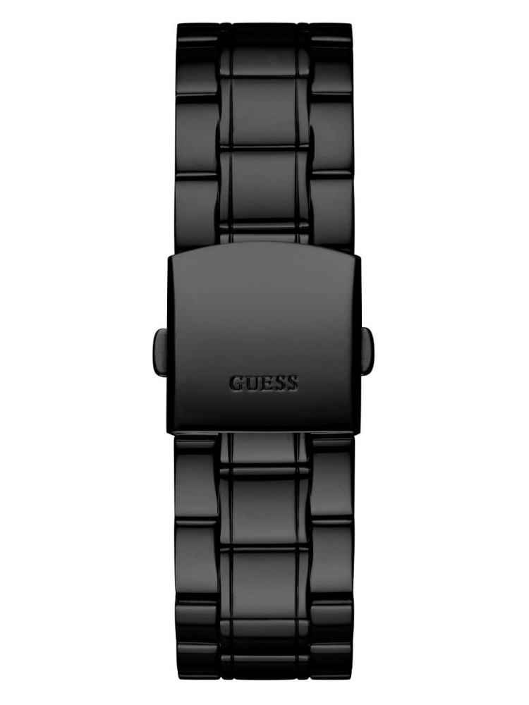 Black Men's GUESS Black Diamond Analog Watches | USA73AMKUY