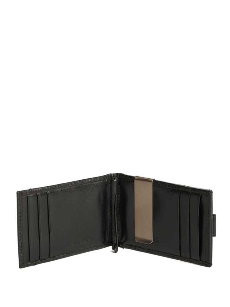 Black Men's GUESS Chavez Bifold Wallets | USA25BWTJI