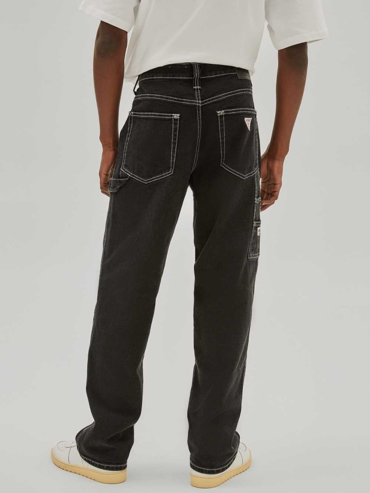 Black Men's GUESS Originals Carpenter Jeans | USA25JAZDC