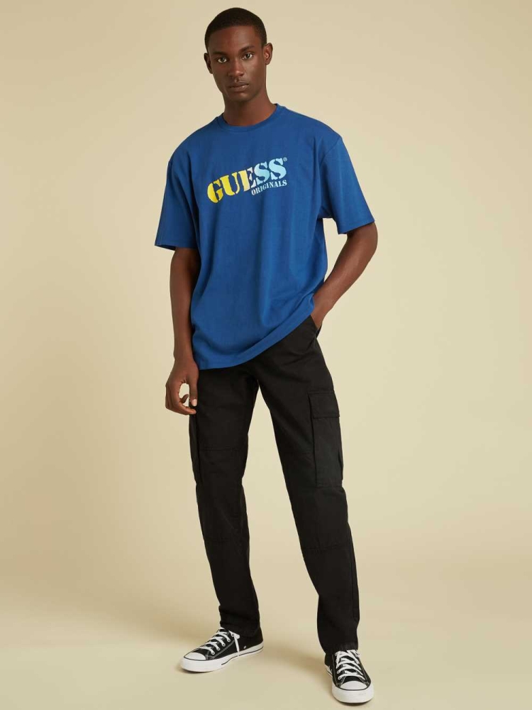 Black Men's GUESS Originals Kit Cargo Pants | USA97ZPIFC