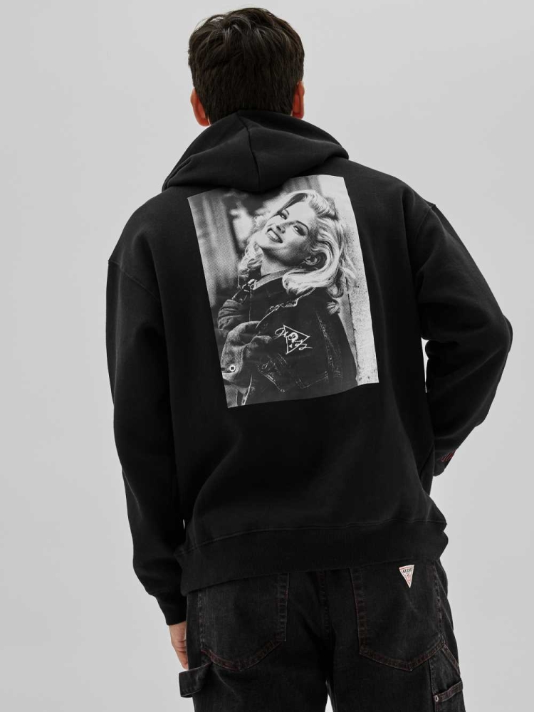 Black Men's GUESS Originals x Anna Nicole Smith Hoodies | USA16FPXHW