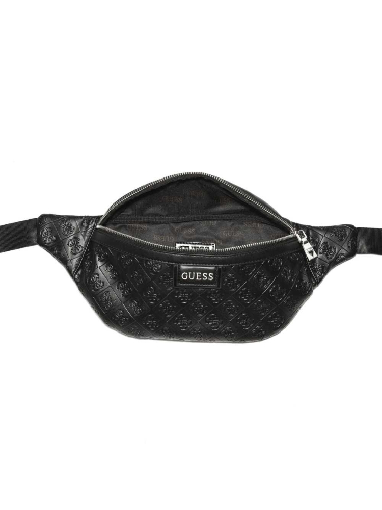 Black Men's GUESS Vezzola Quattro G Belt Bags | USA78SNTEC