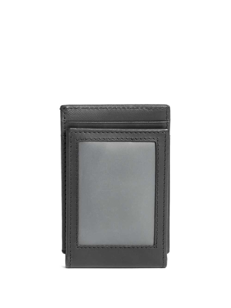 Black Men's GUESS West Wide Magnetic Wallets | USA49DTEQY