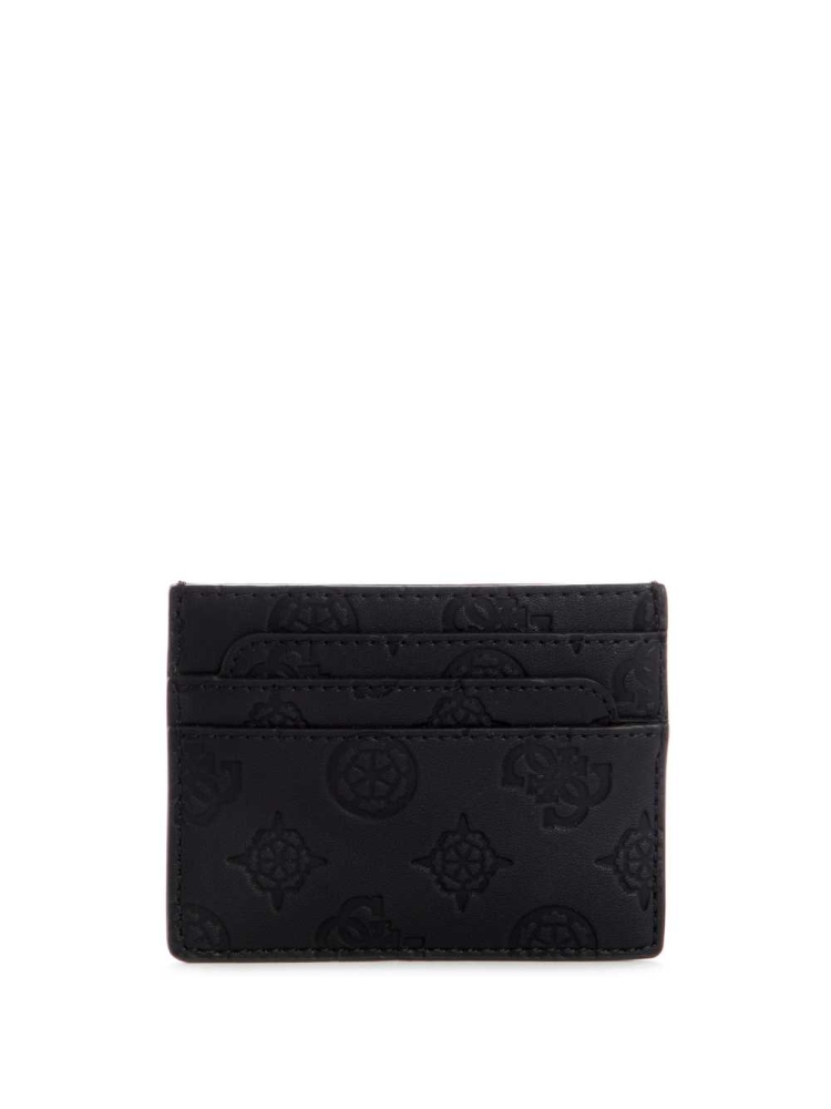 Black Women's GUESS Bea Card Holder Wallets | USA70LIATM