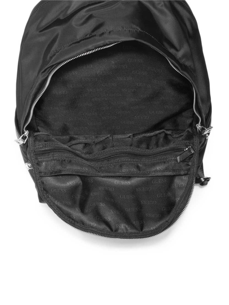 Black Women's GUESS Certosa Compact Backpacks | USA53PTFDK