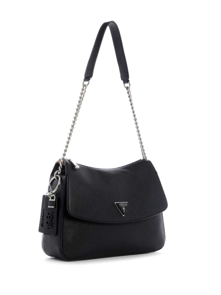 Black Women's GUESS Cordelia Hobo Shoulder Bags | USA95LIAOJ