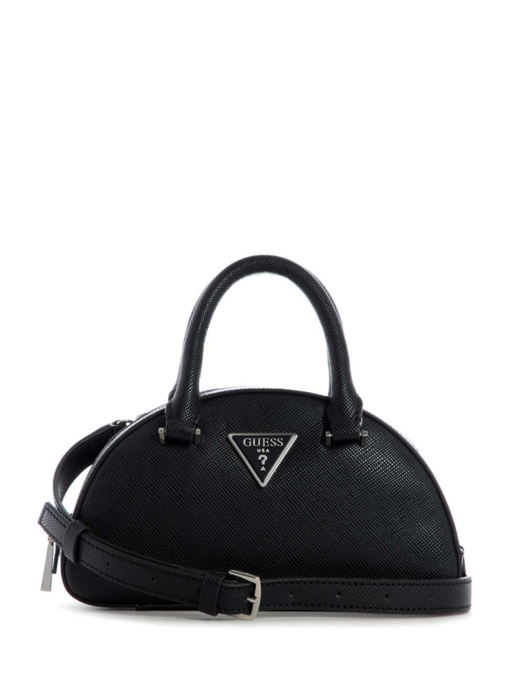 Black Women\'s GUESS Cordelia Mini Dome Satchels | USA64IDLYU