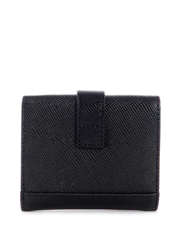 Black Women's GUESS Cordelia Petite Trifold Wallets | USA09ZITJH