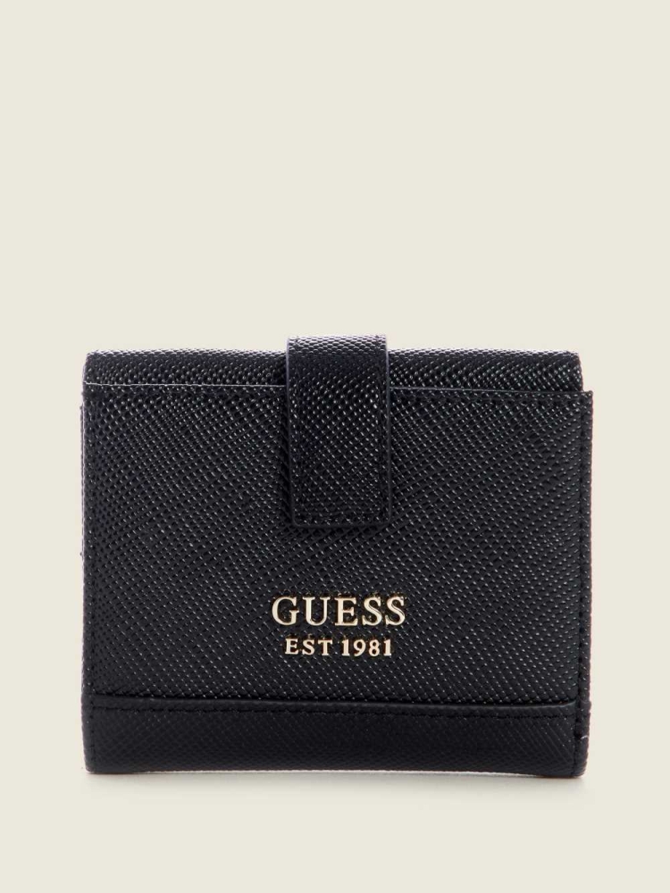 Black Women\'s GUESS Cordelia Petite Trifold Wallets | USA09ZITJH