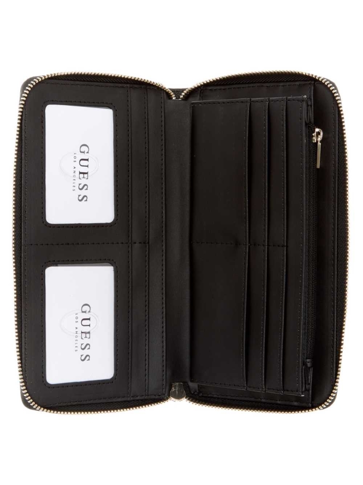 Black Women's GUESS Destiny Check Organizer Wallets | USA74PYASR