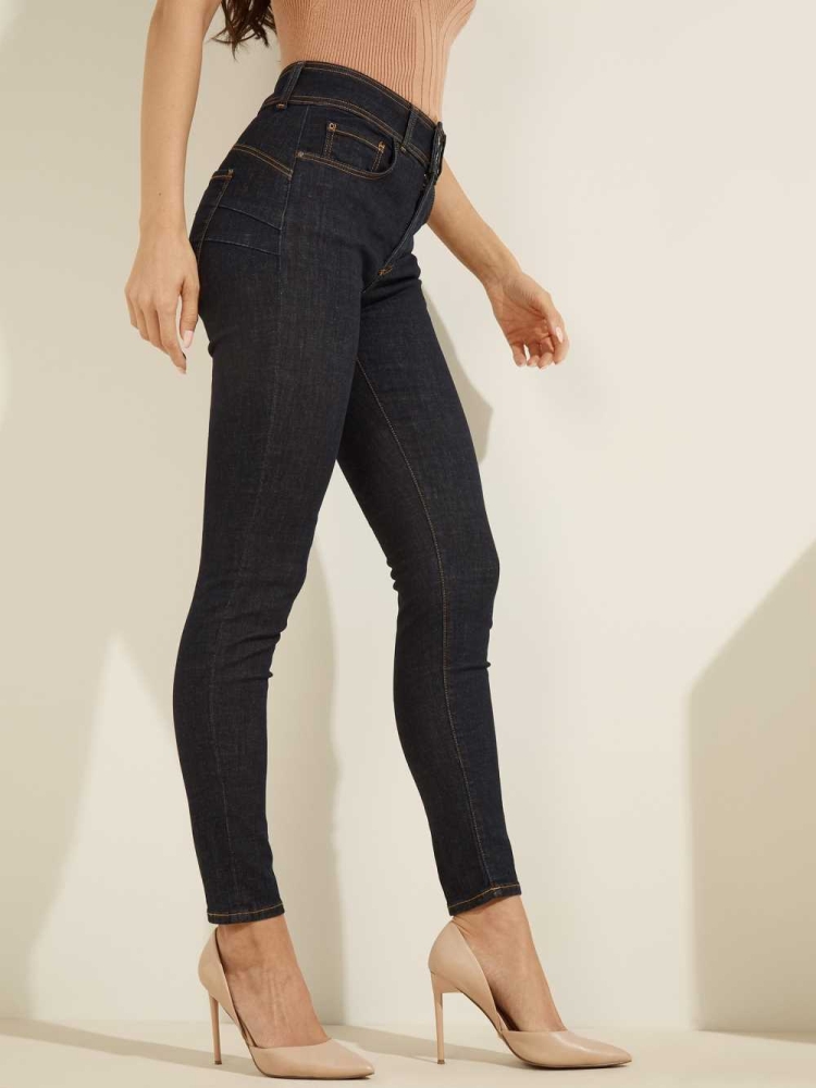 Black Women's GUESS Eco Shape Up Skinny Jeans | USA60NWJPU