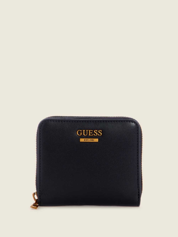 Black Women\'s GUESS Hensely Small Zip-Around Wallets | USA51AZWQT