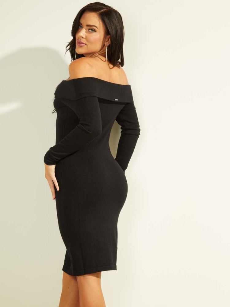 Black Women's GUESS Ines Dresses | USA78BKDMX