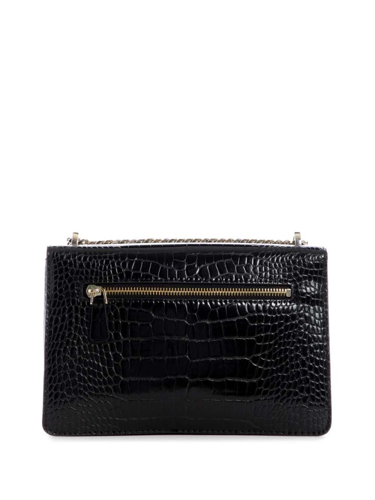 Black Women's GUESS Katey Convertible Crossbodies | USA69OEQXJ