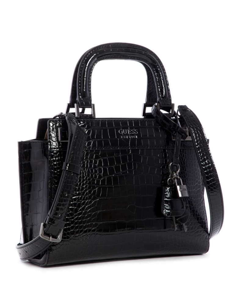 Black Women's GUESS Katey Girlfriend Satchels | USA09BYOEP