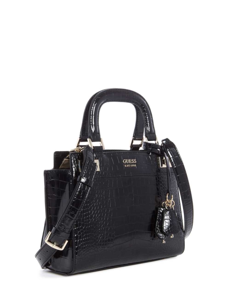 Black Women's GUESS Katey Girlfriend Satchels | USA16BQUNY