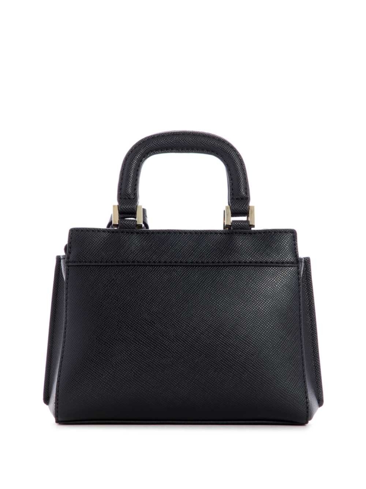 Black Women's GUESS Katey Mini Satchels | USA07LHIEY