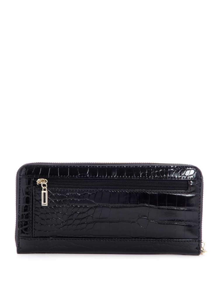 Black Women's GUESS Katey Zip-Around Crossbodies | USA29ZDILS