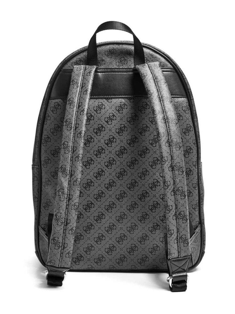 Black Women's GUESS Kevin Logo-Print Backpacks | USA34BDXSH