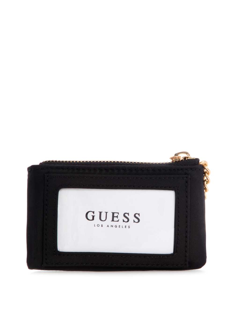 Black Women's GUESS Layla Zip Pouch Wallets | USA89VSJDL