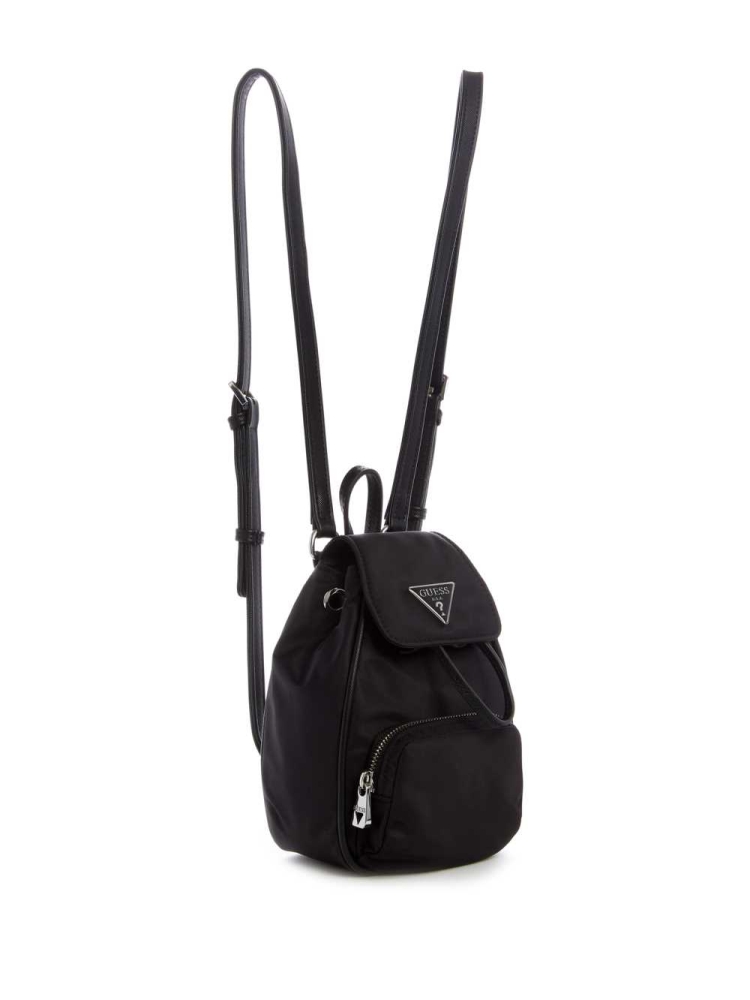 Black Women's GUESS Little Bay Mini Backpacks | USA94BMEZQ