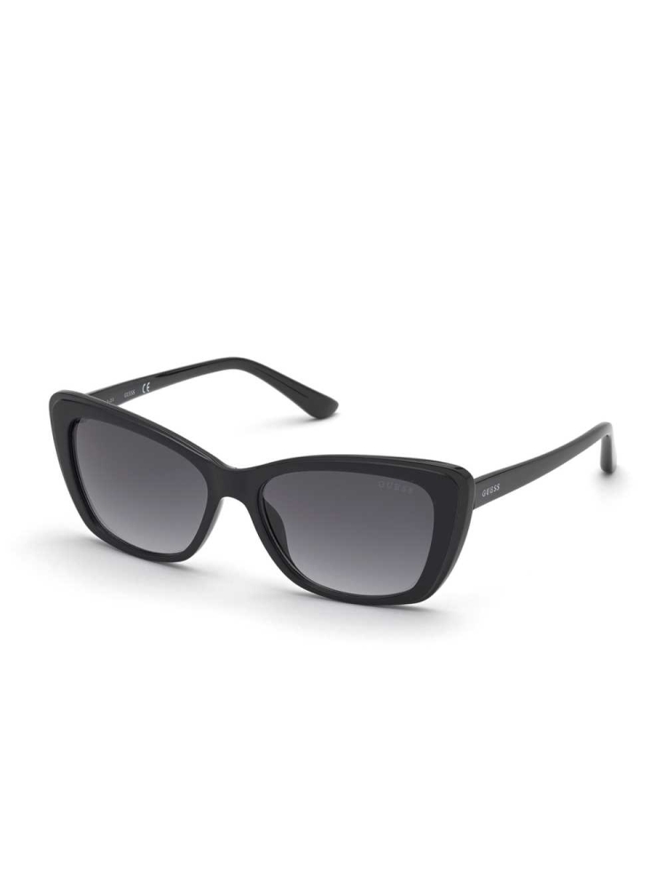 Black Women's GUESS Lori Cat-Eye Sunglasses | USA87OAJBZ