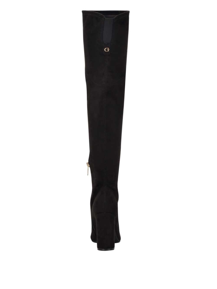 Black Women's GUESS Mireya Over-The-Knee Boots | USA76JSHIU