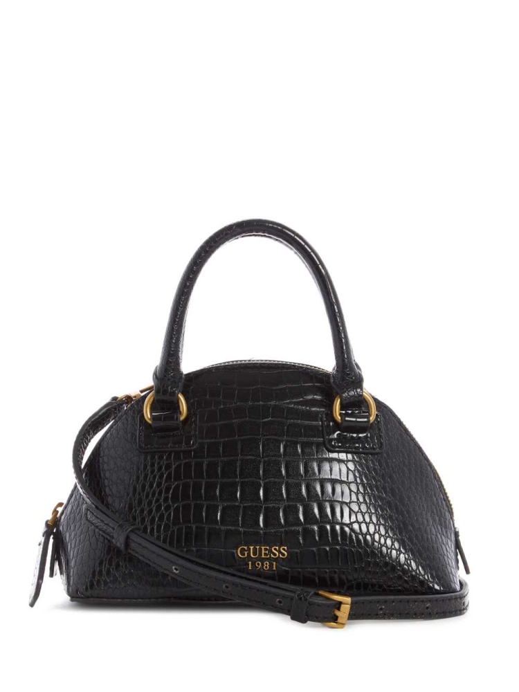 Black Women\'s GUESS Shilah Small Dome Crossbodies | USA21PGOIH